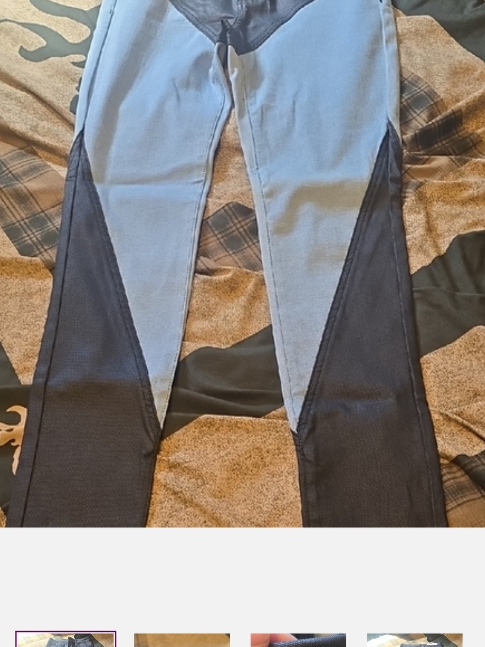 AKIRA Two-Tone Light Blue and Black Jeans Brand New With Stretch